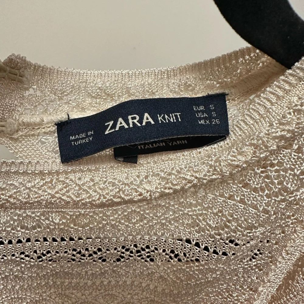Zara Beige Knit Top - Picture 3 of 5
